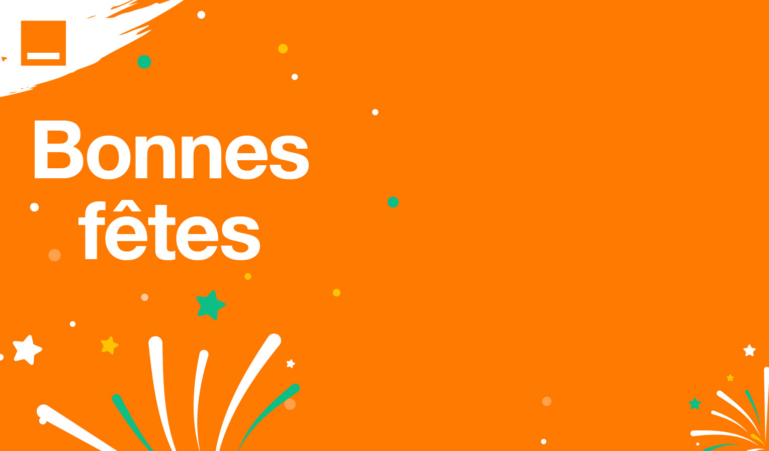 Bonnes fêtes avec feux d'artifice